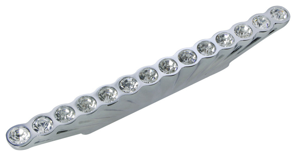 Utopia Alley Gleam 14 Crystal Cabinet Pull, 2.5", Polished Chrome, 10 Pack