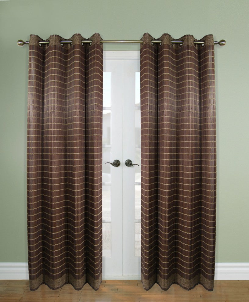 Bamboo Wood Curtain Panel With Grommets, 48"x84"