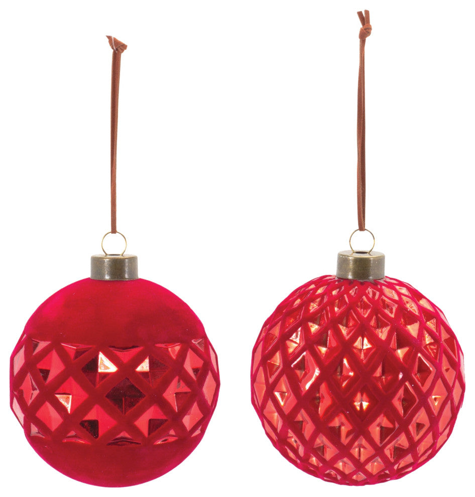 Harlequin Glass Ball Ornament, 12-Piece Set