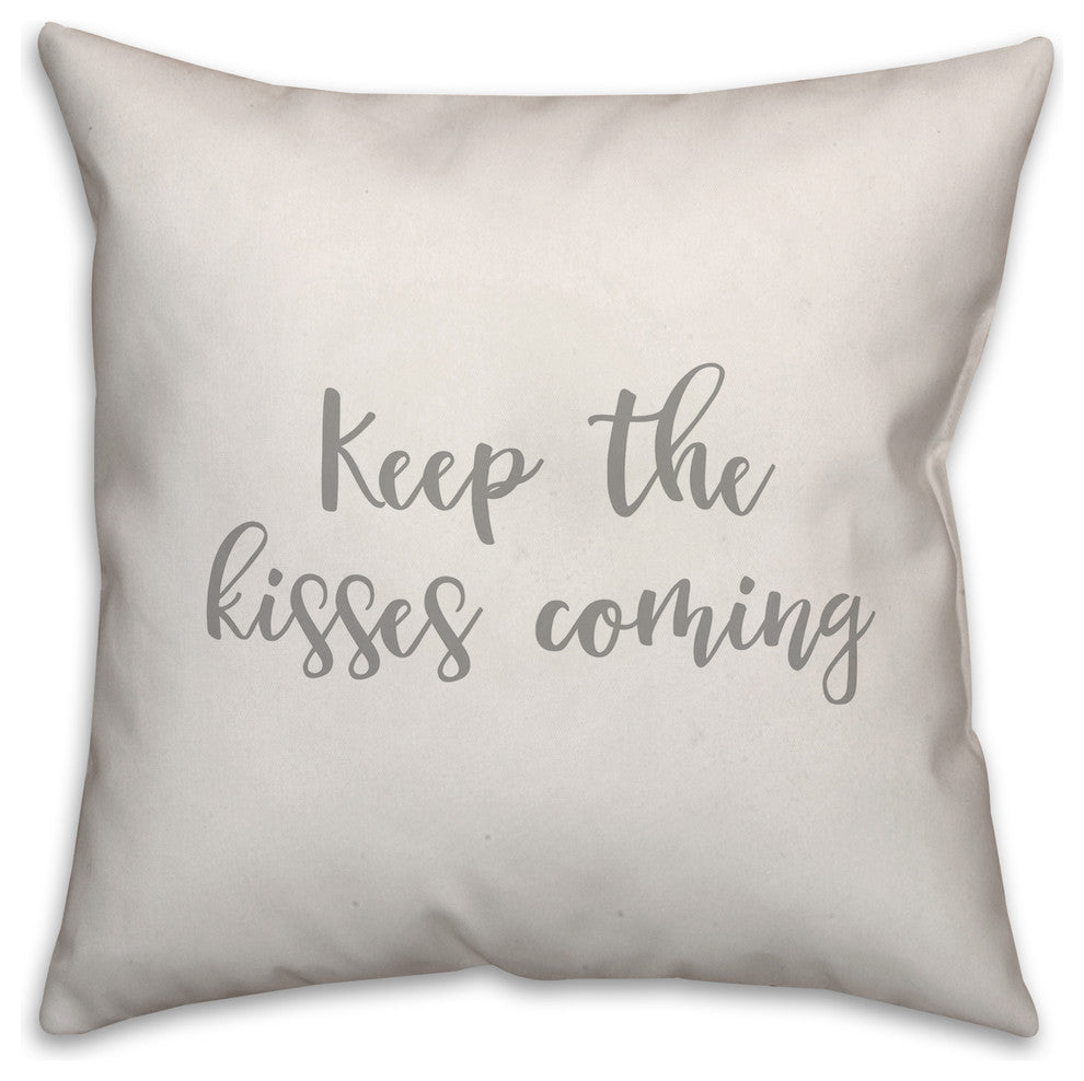 Keep The Kisses Coming 16x16 Throw Pillow