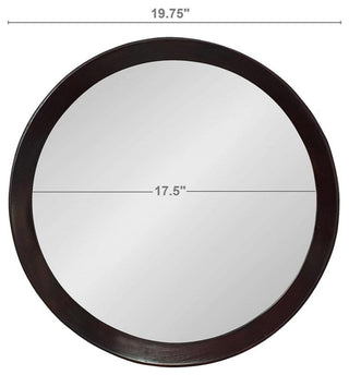 Transitional Decor Style Mango Wood Wall Mirror, Brown