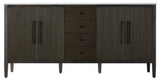 Home Living 72" Double Bathroom Vanity, Chocolate Oak