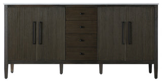 Home Living 72" Double Bathroom Vanity, Chocolate Oak