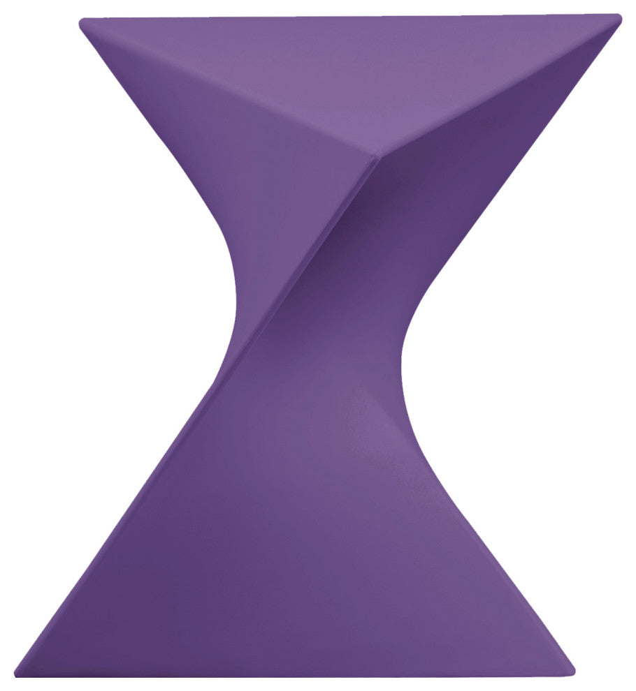 Leisuremod Randolph Modern Triangle Accent Side End Table, Purple, Set of 2
