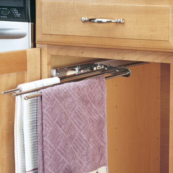 Rev-A-Shelf Towel Bar 3 Prong Pullout, Chrome