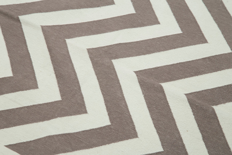 Rug N Carpet - Handmade Wool 3' 9'' x 5' 6'' Flatweave Dhurrie Kilim Rug