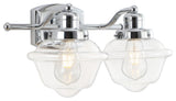 Orleans Iron LED Vanity Light, Chrome, 2 Bulb