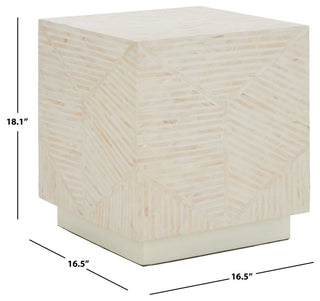 Safavieh Kiely Square Stool, Champagne