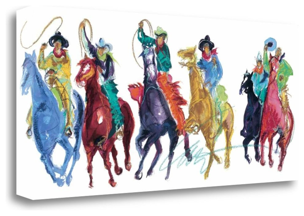 "The Gangs All Here" By Carrie Fell, Giclee Print on Gallery Wrap Canvas