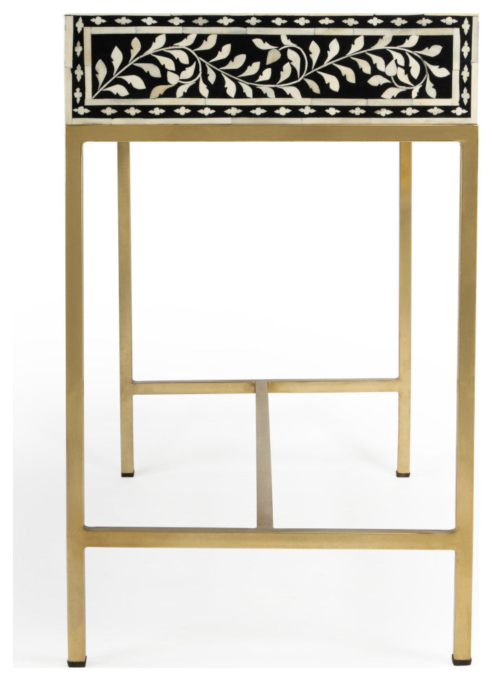 Butler Perilla Black and White Bone Inlay Writing Desk
