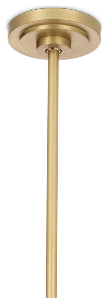 Artemis Pendant Single, Natural Brass With Alabaster Glass