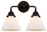 Large Cone Bath Vanity Light, Oil Rubbed Bronze, Matte White, Matte White