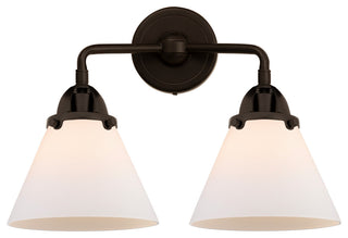 Large Cone Bath Vanity Light, Oil Rubbed Bronze, Matte White, Matte White