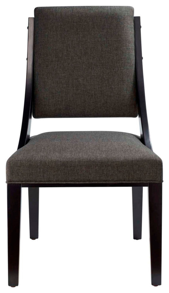 Side Dining Chair, Set of 2, Gray, Fabric, Modern