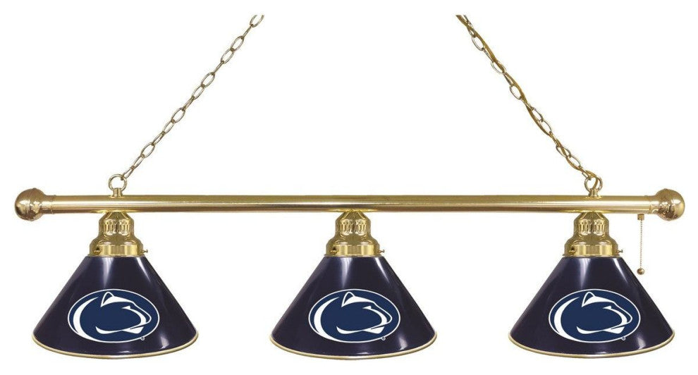 Holland Pennsylvania State University 3-Shade Billiard Light - Brass