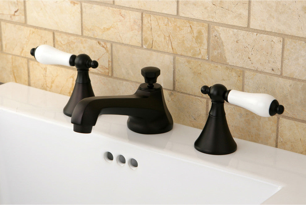 Widespread Bathroom Faucet, Brass Pop-Up, Oil Rubbed Bronze