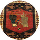 Ahgly Company Indoor Round Traditional Area Rugs, 4' Round