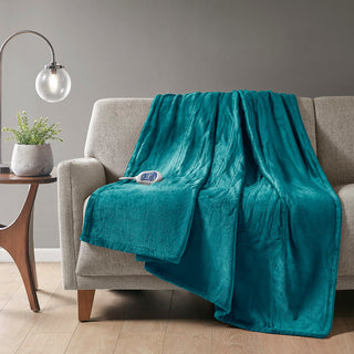 Beautyrest Heated Plush Plush Heated Throw, Teal