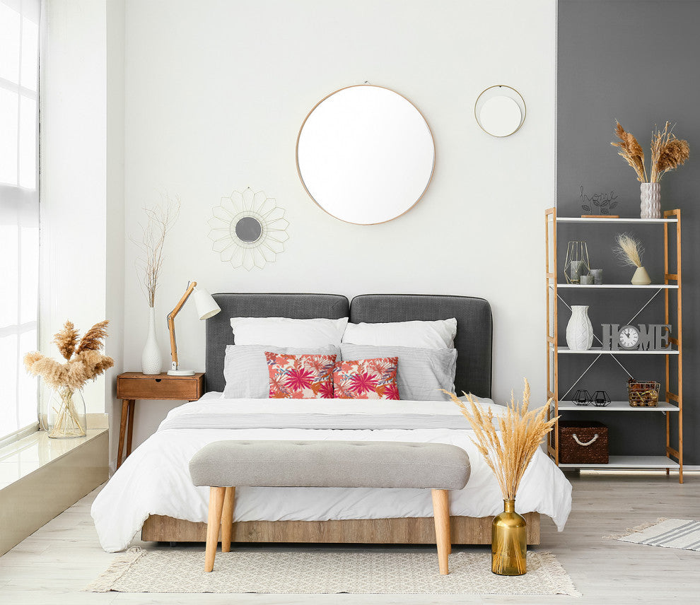 Jumble Floral Accent Pillow, Seed, 18"x18"