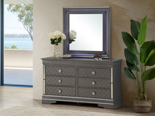Verona 6-Drawer Dresser, Charcoal