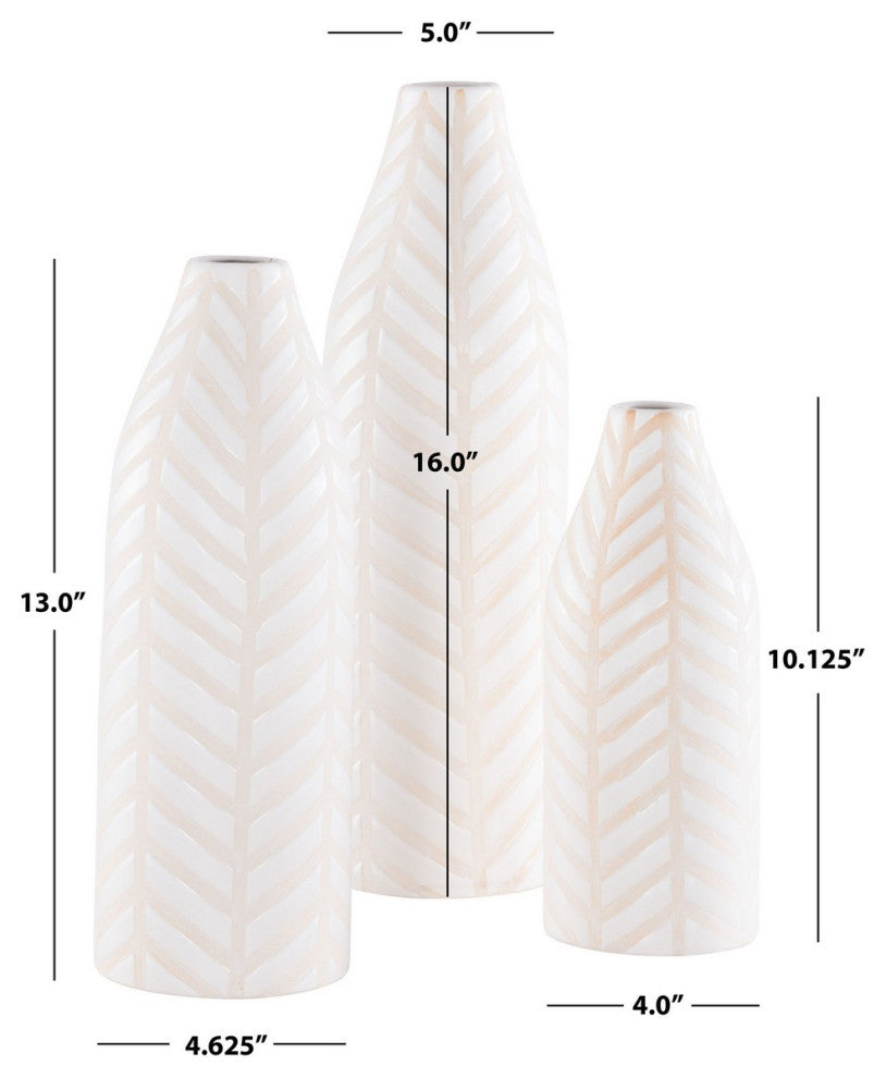 Safavieh Lovetta Ceramic Vase, Cream