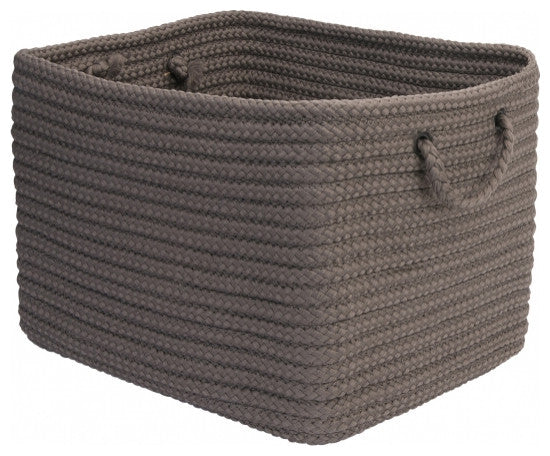 Colonial Mills Basket Modern Farmhouse Braided Mudroom Gravel Rectangle
