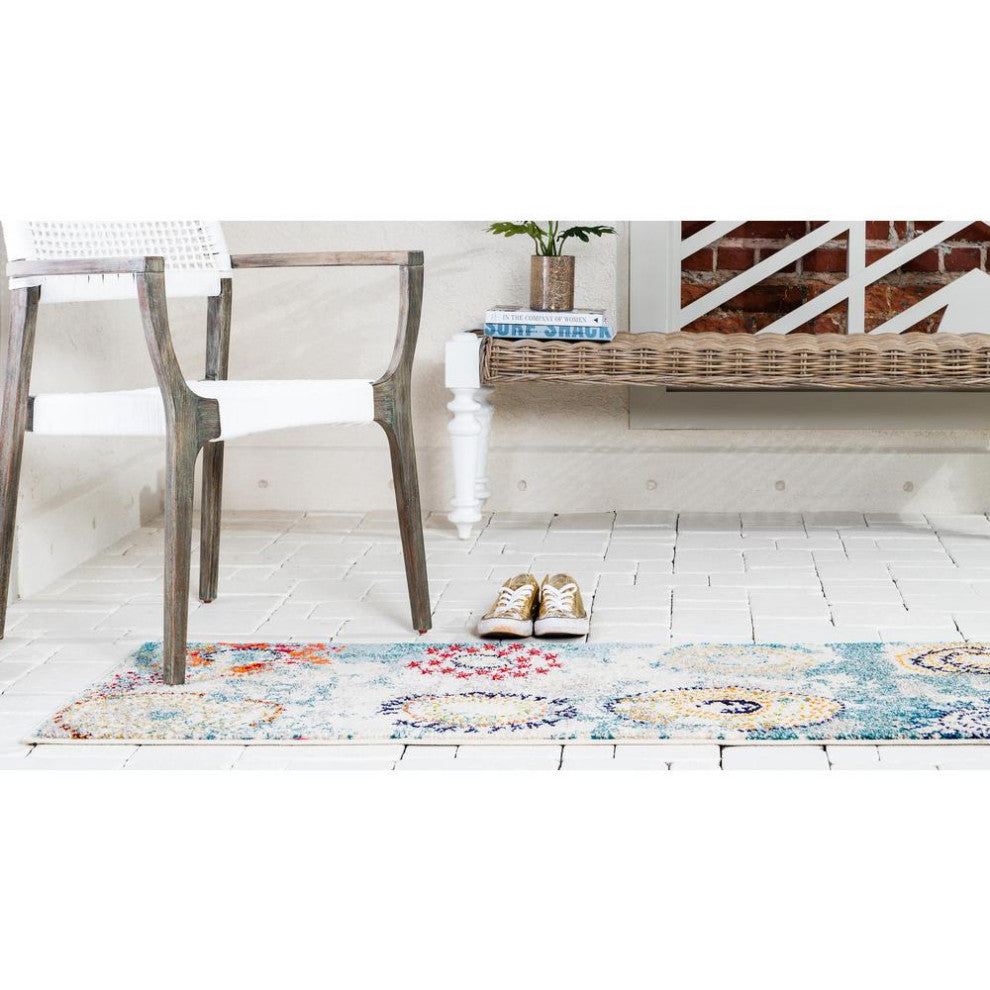 Rug Unique Loom Estrella Beige Runner 2' 7 x 10' 0