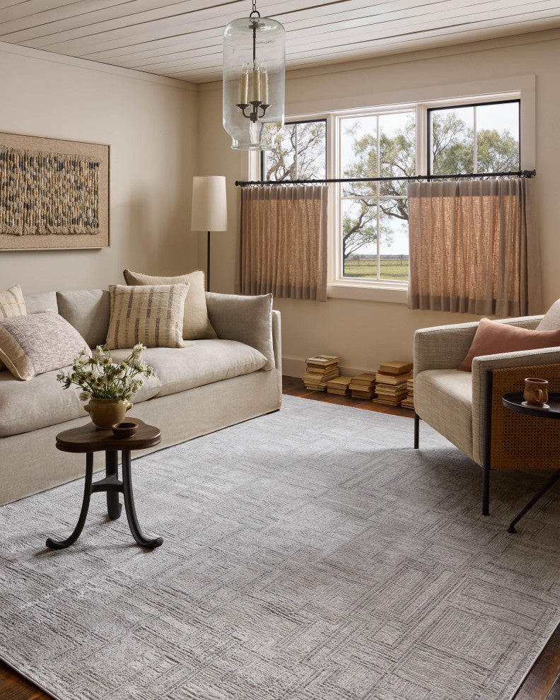 Loloi Hollis Grey / Ivory 2'-7" x 8'-0" Runner Rug