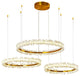Versoix | Creative Crystal LED Pendant Light in the Shape of Rings, Dia15.7+23.6+31.5", Cool Light
