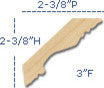 Wayland Carved Crown Molding, Medium, Cherry Wood