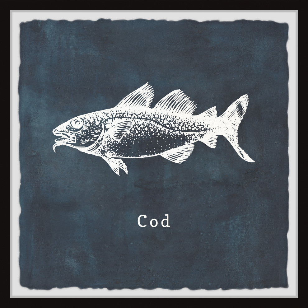 "Cod" Framed Painting Print, 32x32