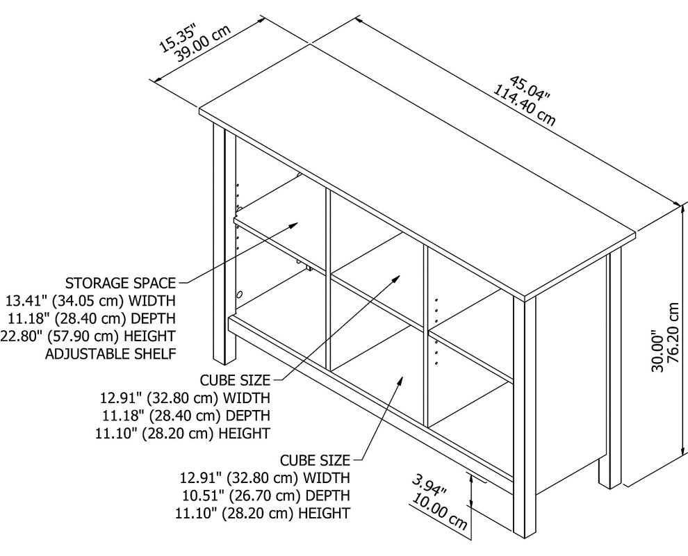 Mayfield 6 Cube Bookcase