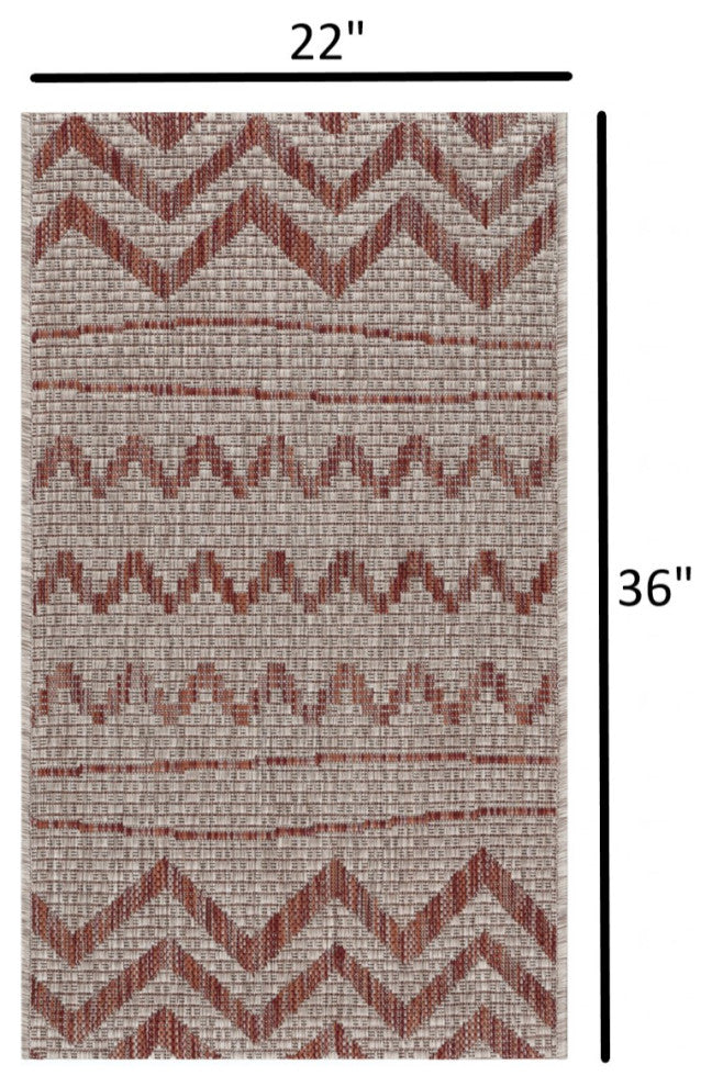 2' X 3' Beige Indoor Outdoor Area Rug