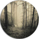 Vintage Style Spring Forest, Landscape Photo Disc Metal Artwork, 23"