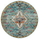 Blue, Orange, Gold, Pink, Nadia Area Rug by Loloi II, 5'0"x5'0" Round