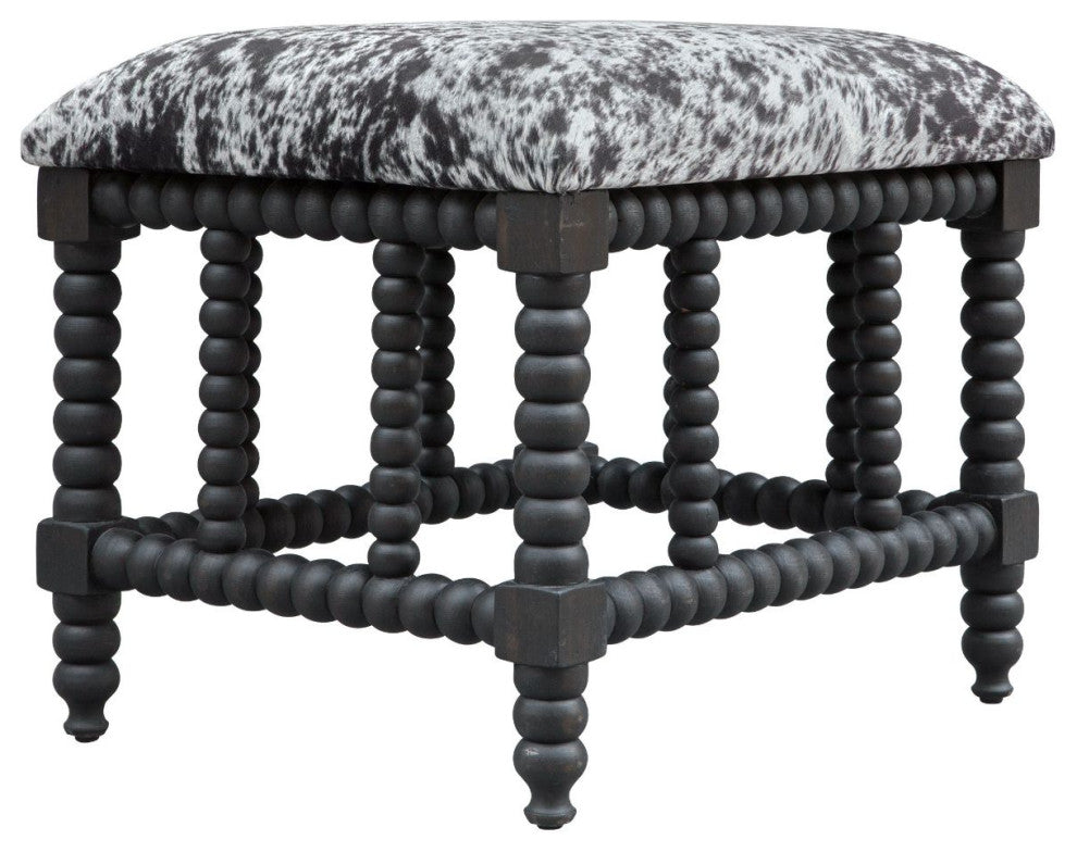 Uttermost Rancho Faux Cow Hide Small Bench