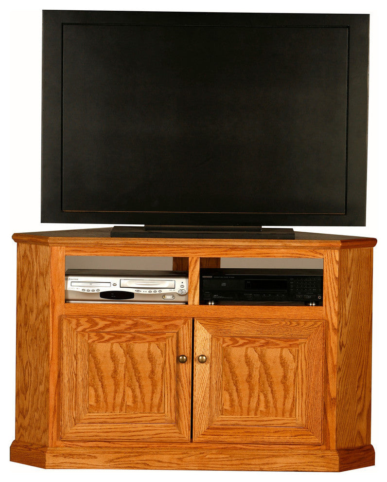 Eagle Furniture Classic Oak 50" Tall Corner TV Cart, Medium Oak