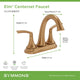 Elm 4" Centerset Faucet, Brushed Bronze, Push Pop Drain