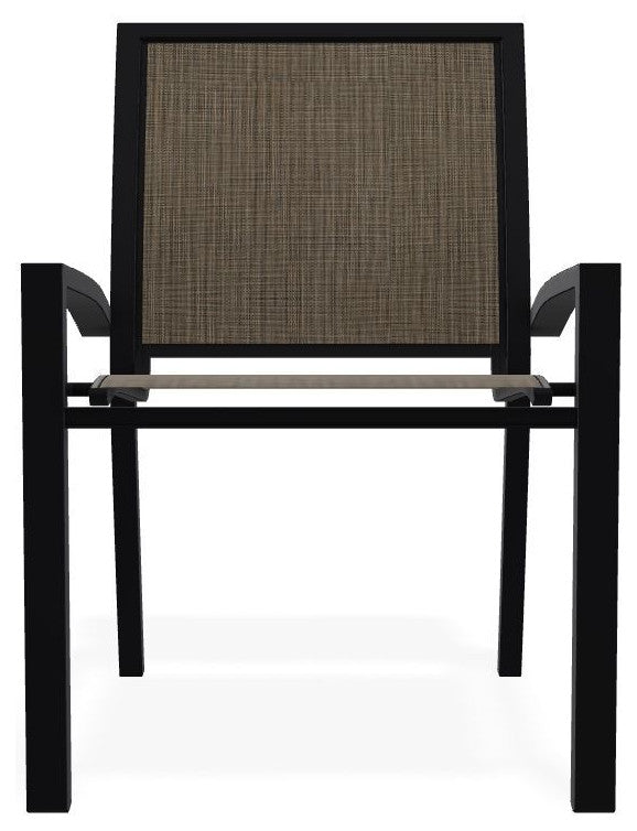 Kendall Sling Stackable Outdoor Dining Chair, Kora/Black