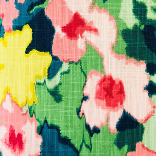 Floral Goddess Multicolor Luxury Throw Pillow, 18"x18"