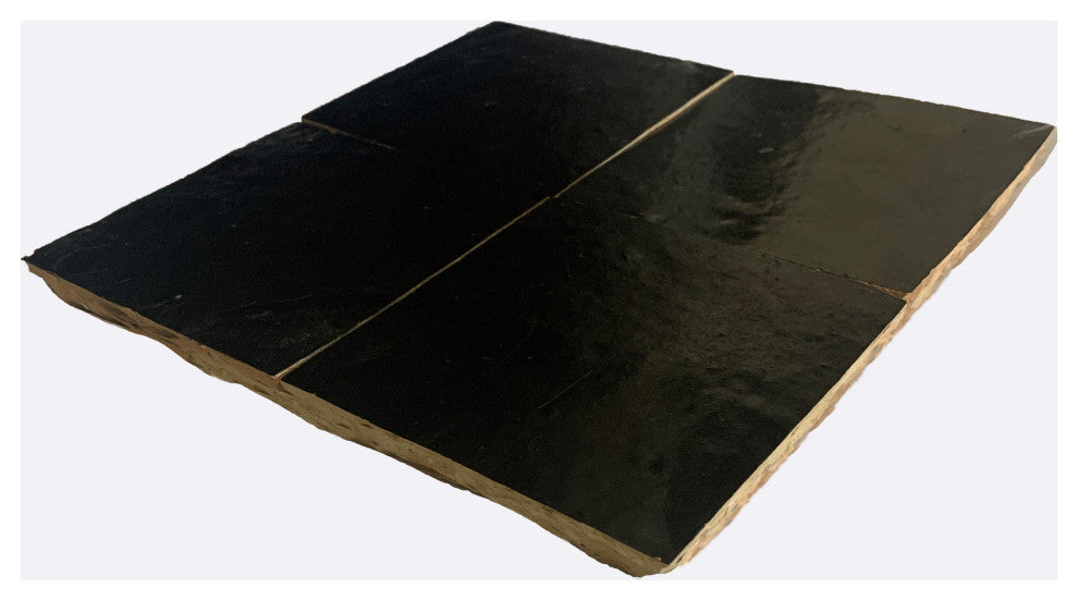 Moroccan Zellige Mosaic 4x4 in Black