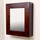 Wall Mount Mirrored Medicine Cabinet, Espresso