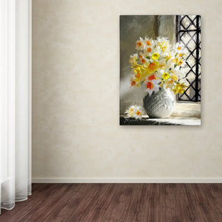 The Macneil Studio 'Daffodils At Window' Canvas Art, 47"x35"