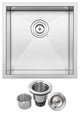 17.5" Zero Radius Undermount 16-Gauge Stainless Steel Kitchen and Bar Sink, Sink