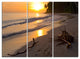 "Palm Trees on Background at Sunset" Metal Wall Art, 3 Panels, 36"x28"