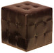Braque Cube Ottoman, Espresso