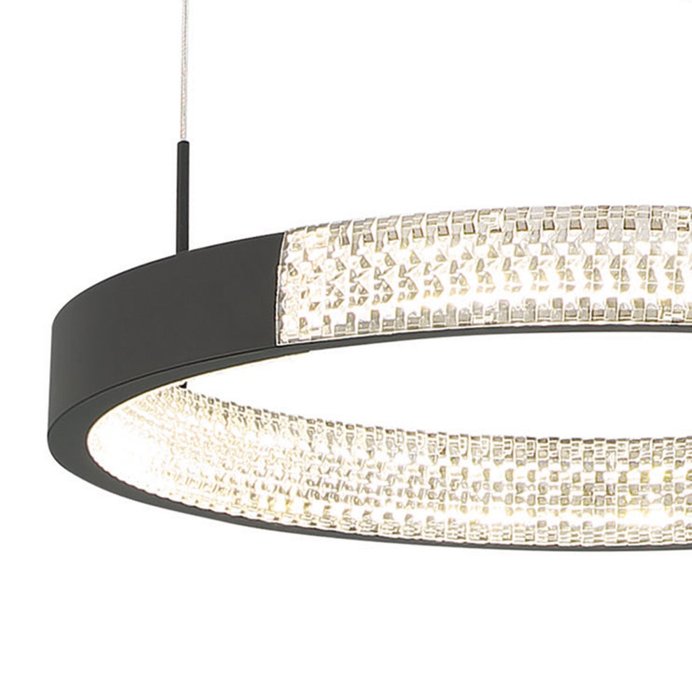 3-Light Statement Tiered LED Chandelier