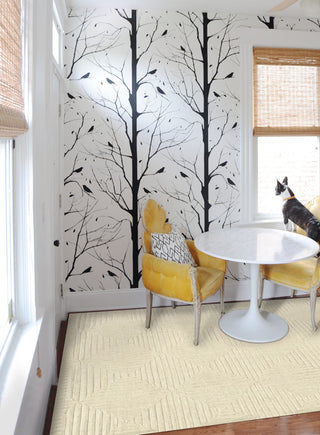 Weave & Wander Calistoga Rug, Ivory, 4'x6'