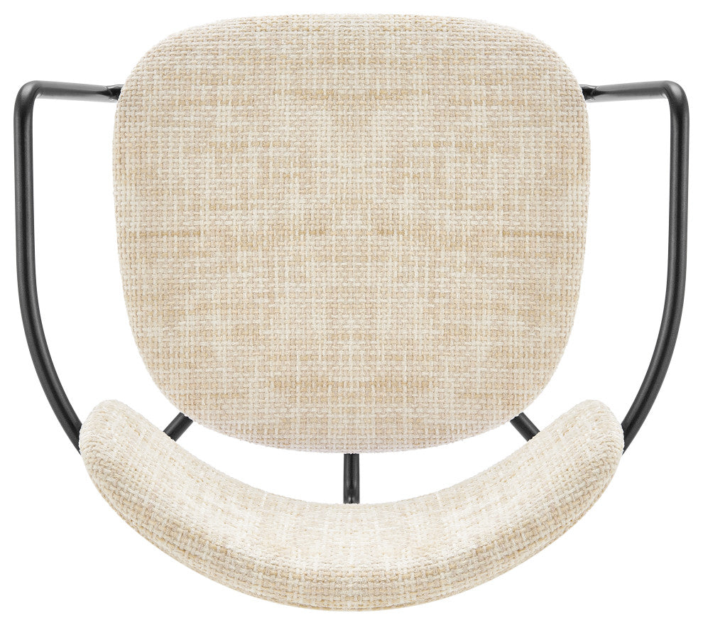 Alivia Fabric Dining Side Arm Chair,, Set of 2, Allure Cream