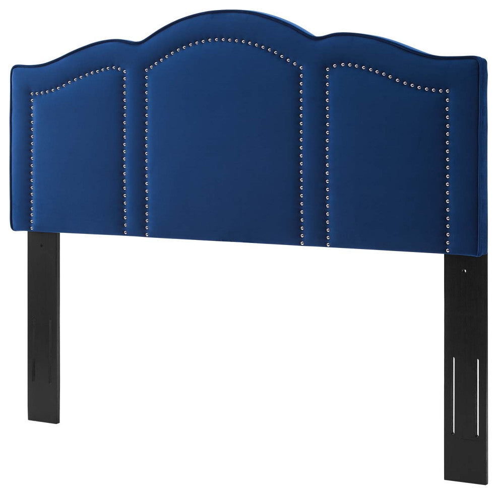 Headboard, Twin Size, Velvet, Blue Navy, Modern Contemporary, Bedroom Master